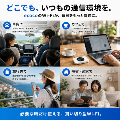 ecoco T9 充電型ポケットWi-Fi