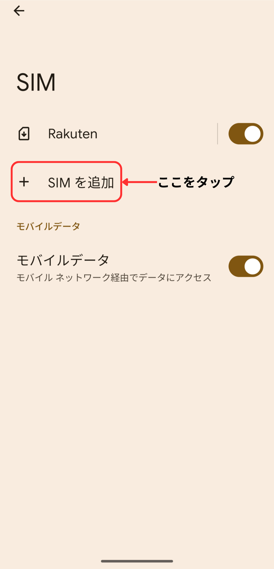 SIMを追加