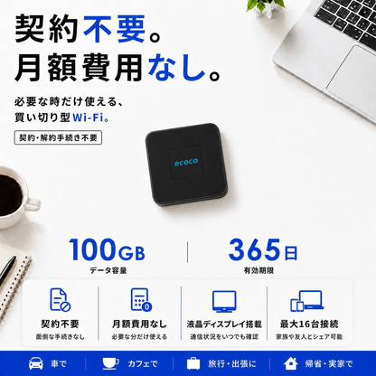 ecoco TD20　給電型ポケットWi-Fi