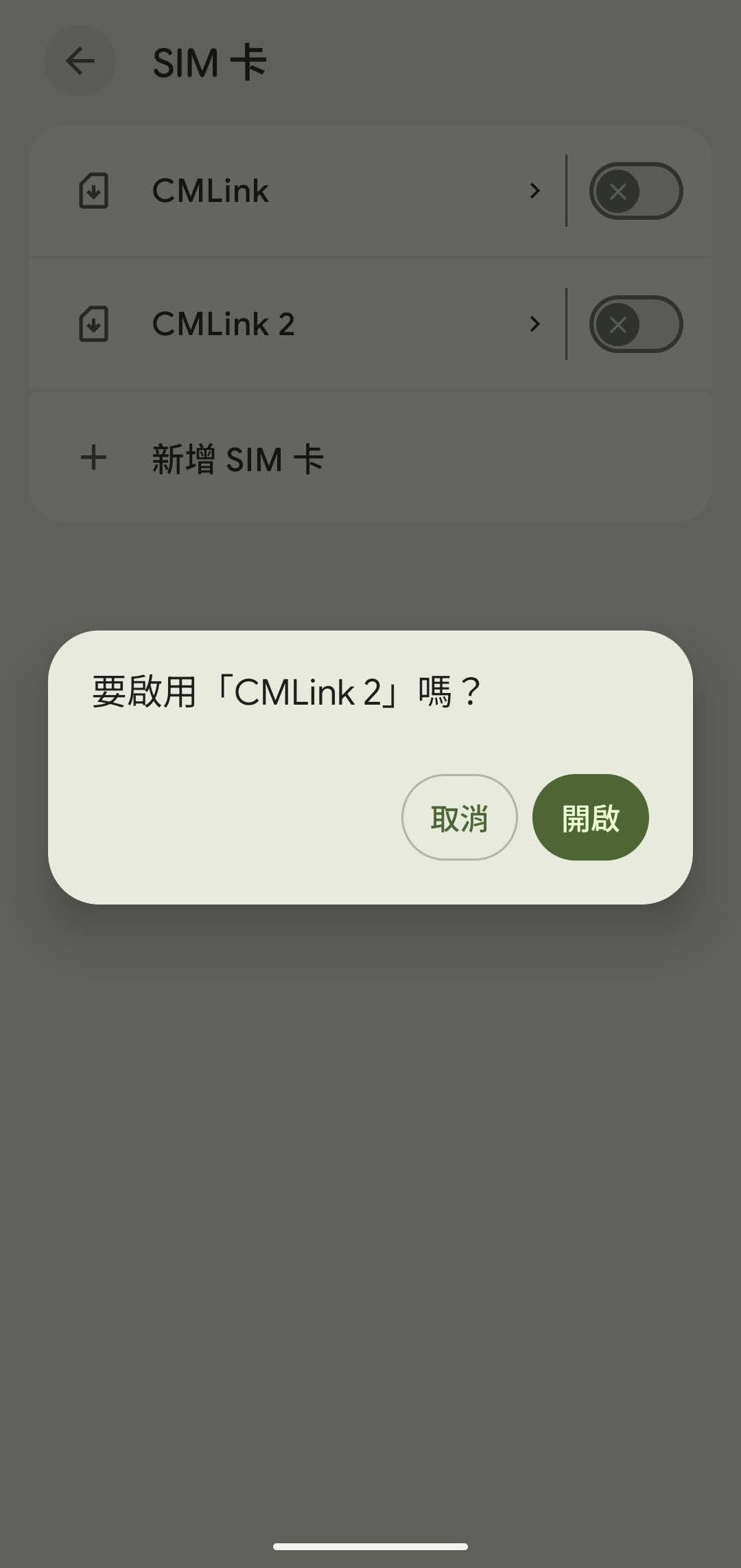 點選「開啟」